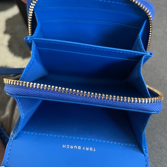 Tory Burch Fleming Blue Wallet Crossbody Bag - Picture 3 of 4